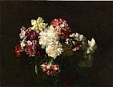 Henri Fantin-latour Famous Paintings - Carnations